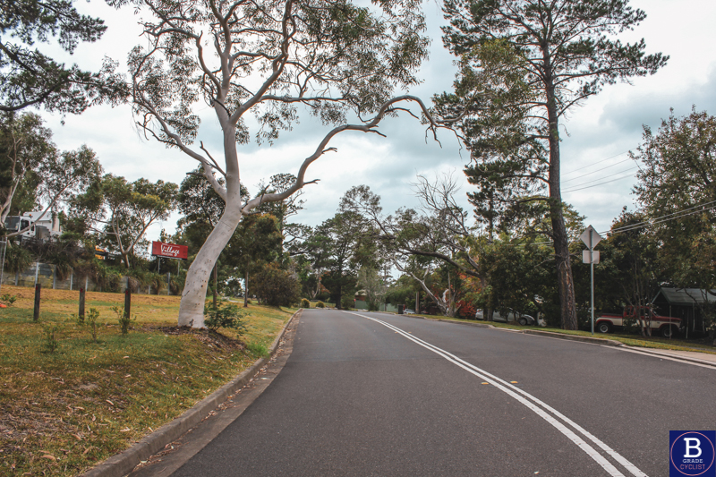 Village Tavern sign at finish when cycling Berowra Waters East.