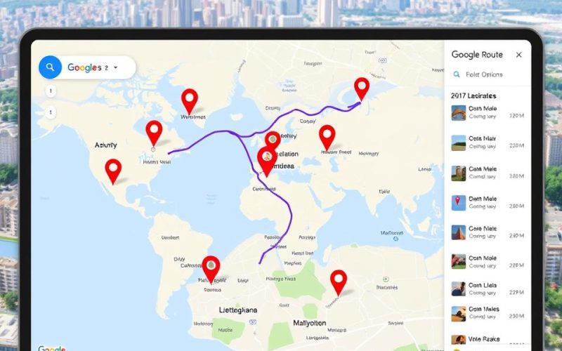 how to make a route on google maps